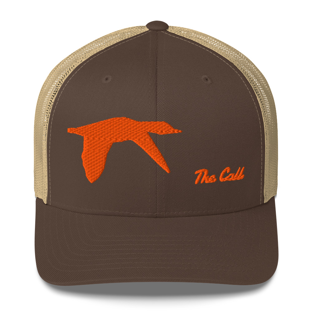 Retro trucker hat brown khaki front 697136da4e3bb.jpg